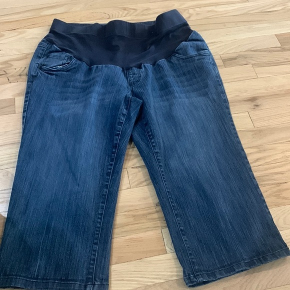 Motherhood Maternity Under Belly Capri Jeans Size 1X (14-16) 5 pocket